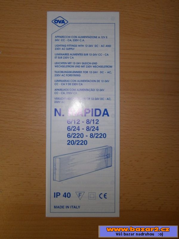 Nouzové svítidlo, IP 40,1x8W, 6 ks