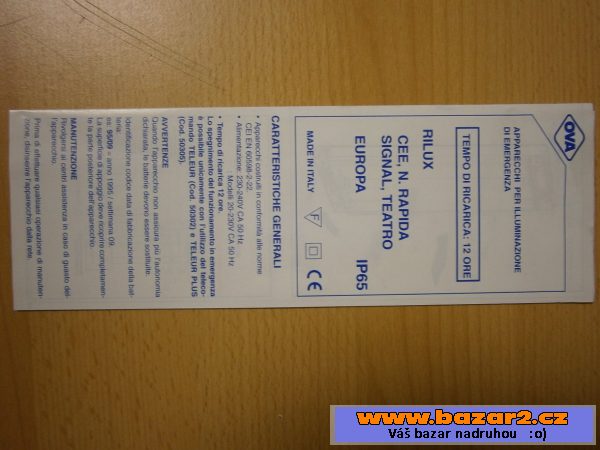 Nouzové svítidlo, 1x8 W, IP 40