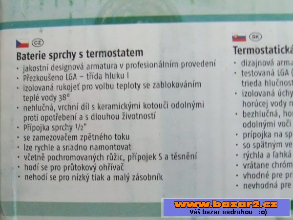 Baterie sprchy s termostatem