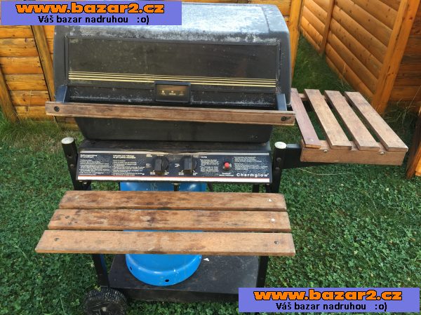 Prodám plynový zahradní gril lávový s bombou