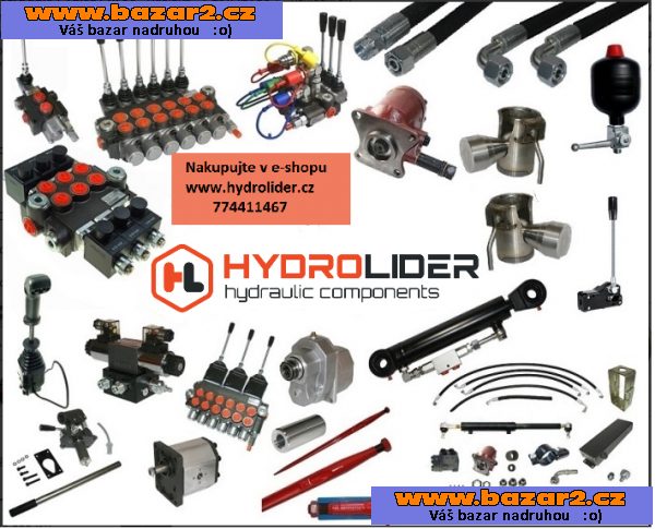 Hydraulické hadice,olejové nádrže ,manometr ,rychlospojka,hydraulický rozvaděč