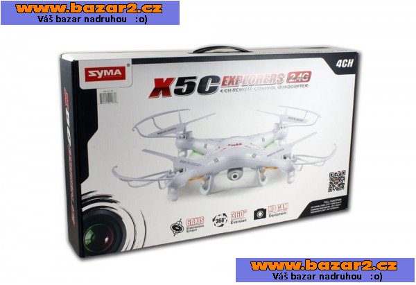 Syma X5C PRO Originál HD, dosah 250m+3x Akumulátor