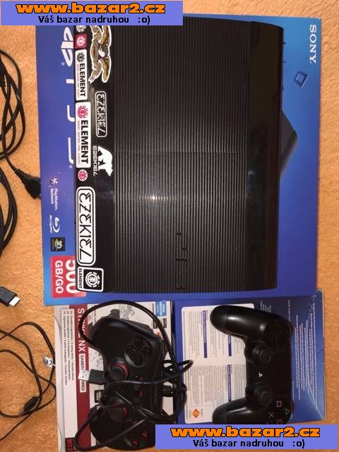 TOP Playstation 3 nejnovější verze 500gb+fifa 17+ 2x gamepad +záruka