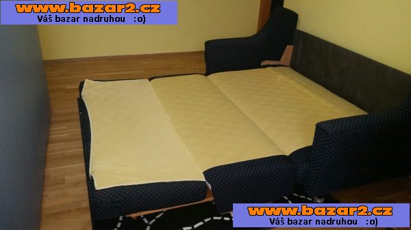 Rozkládací sedací souprava sedačka + 2 křesla