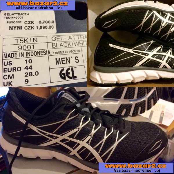 asics attract gel 1190Kč (PC:2556)(28cm)44EU, nové