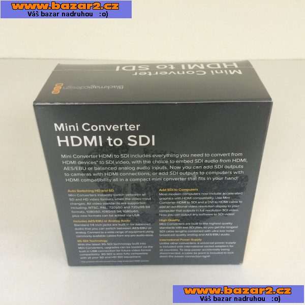 VIdeopřevodník Blackmagic mini converter HDMI to SDI nový! -5, inzerce-cz.cz VIdeopřevodník Blackmagic mini converter HDMI to SDI nový!