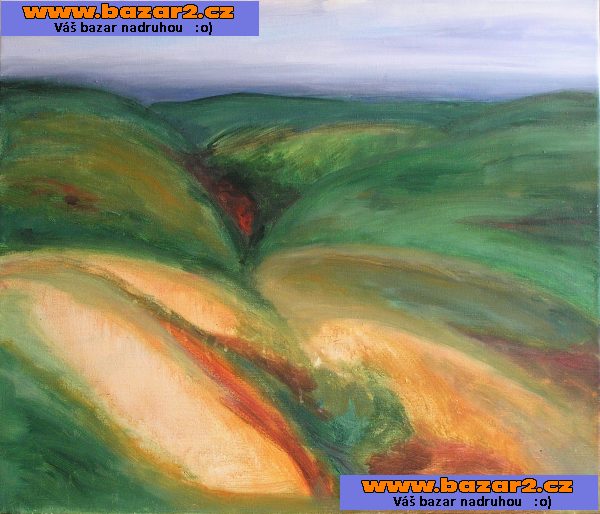 Obrazy originály, malba na plátně, 50x60 cm, krajiny