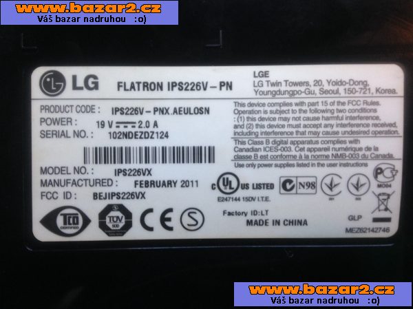 LG monitor 1929x1080 IPS LED