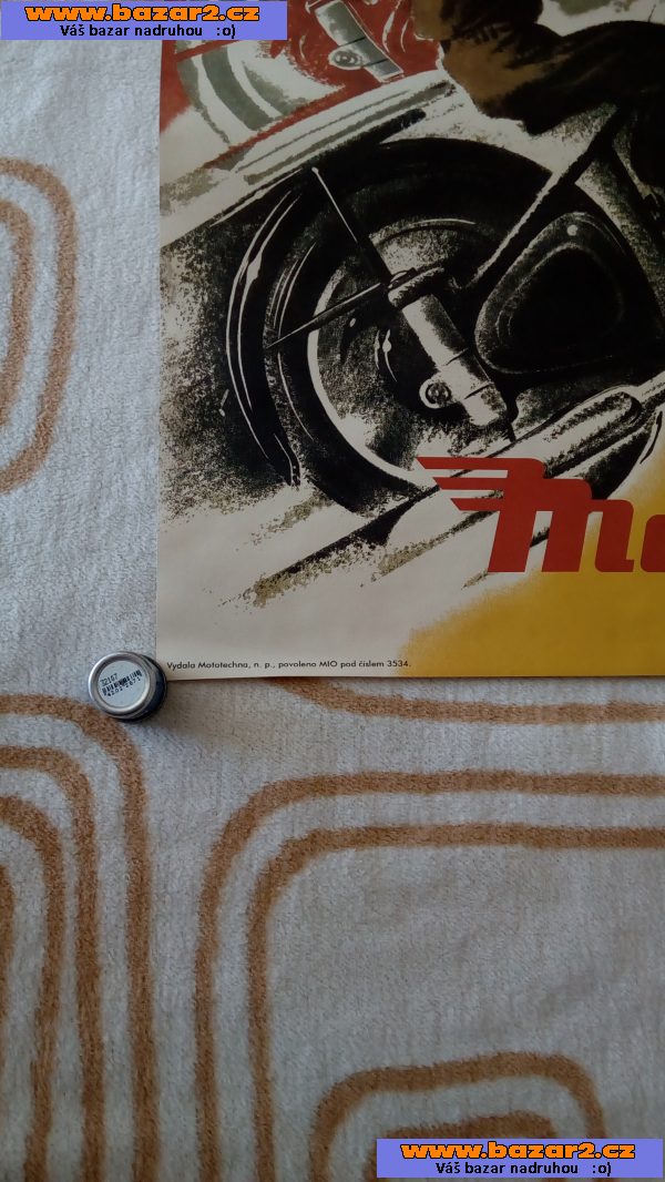 Mototechna rychlost radost plakát Jawa ČZ pérák, čezeta 150