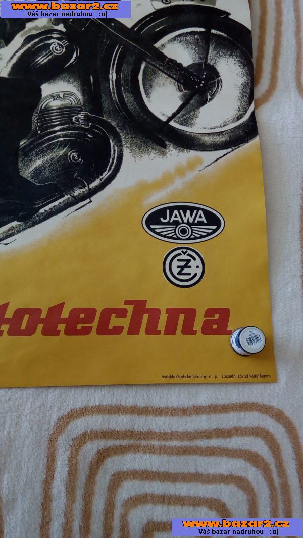 Mototechna rychlost radost plakát Jawa ČZ pérák, čezeta 150