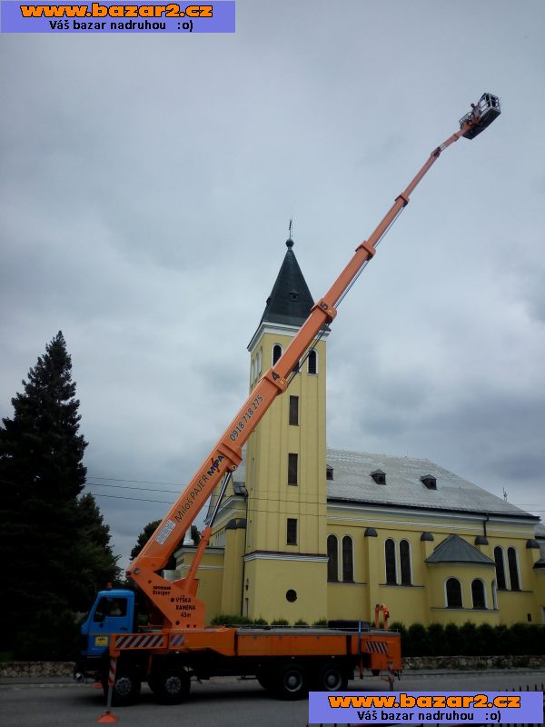 Pracovné plošiny do výšky 45m. nosnosť koša 550kg. 