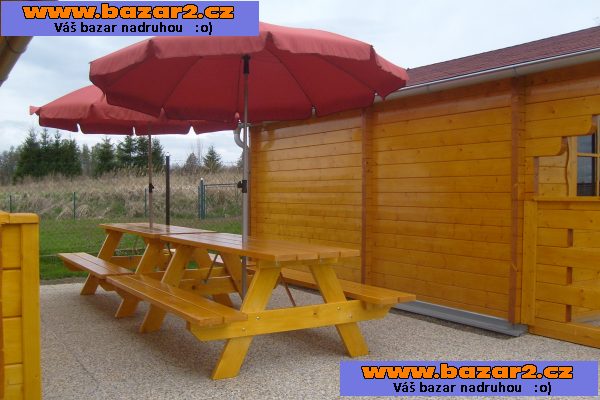 Pivní set, zahradní lavice.