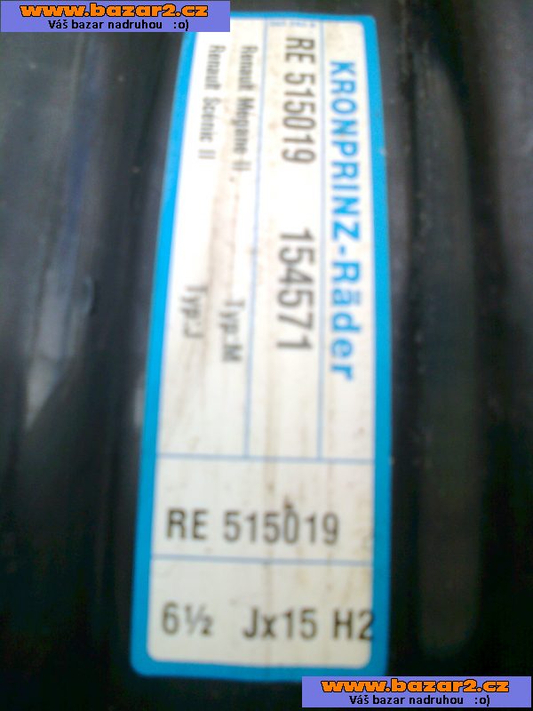 Prodám 7 kusů kol na osobní auto Renault