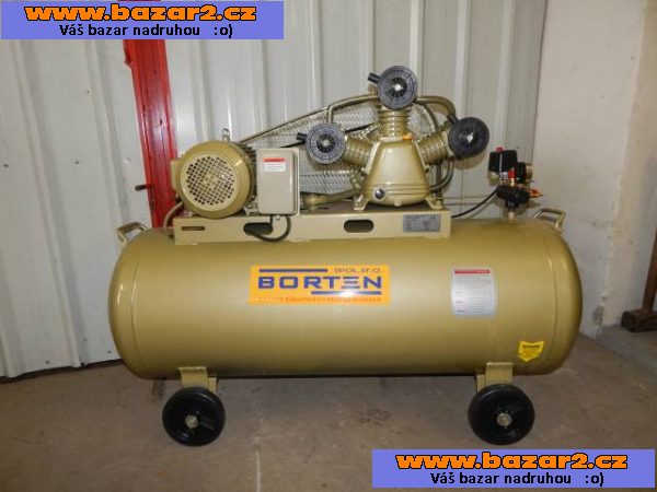 Vzduchový třípíst kompresor 3 kW-200l,11bar-nový