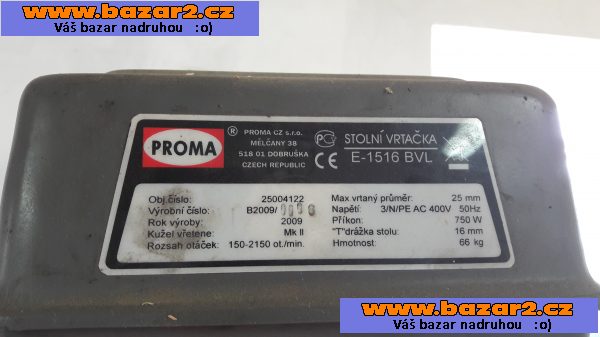 Stojanová vrtačka E 1516 BVL