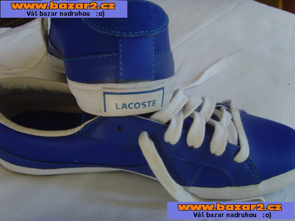 LACOSTE - modré kecky vel. 39,5/UK 8 st. 25,5 