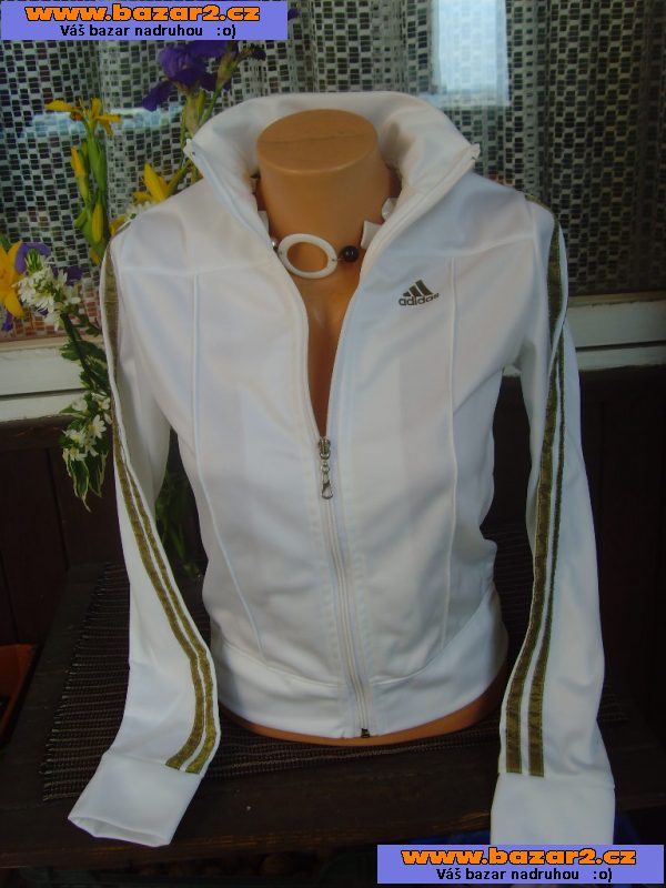 ADIDAS - NOVÁ elegantně sportovní souprava SNĚHOBÍLÁ vel.S - luxus