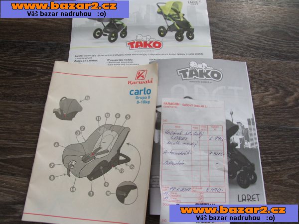  kočárek TAKO LARET korba + vajíčko