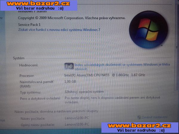Lenovo IdeaPad s100-4, inzerce-cz.cz Lenovo IdeaPad s100