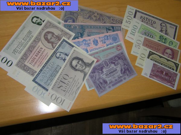 ČSSR , ČSR RU- nevydanné bankovky , návrhy oboustranná barevná kopie