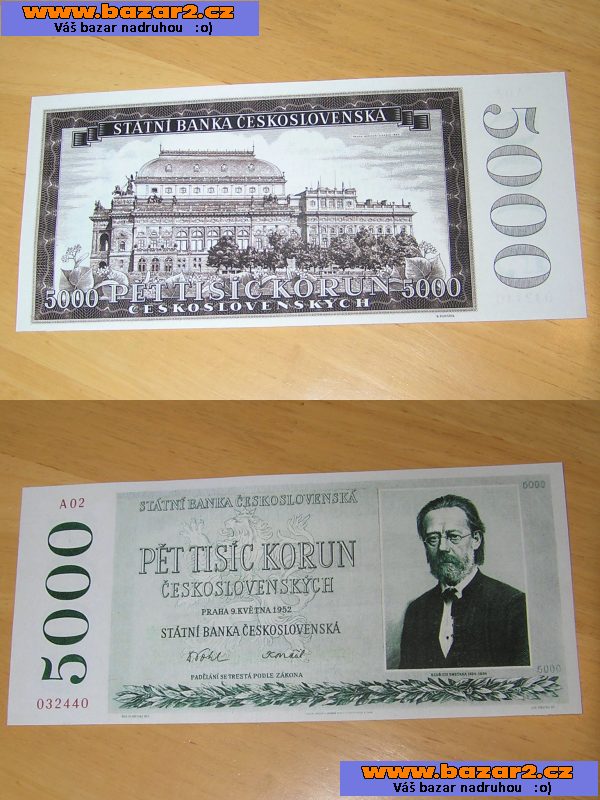 ČSSR , ČSR RU- nevydanné bankovky , návrhy oboustranná barevná kopie