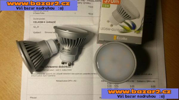 LED žárovka GU10 5W,teplá bílá