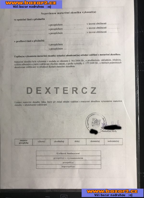 Maturitní vysvědčení, Vysokoškolské diplomy,výuční listy2018
