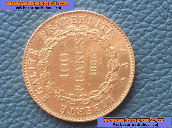 Produkt	Zlatá mince francouzský 100 frank-Anděl-Genius 1886 A