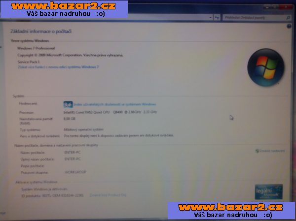 Intel core 2 Quad 8400 2.66 GHz-6, inzerce-cz.cz Intel core 2 Quad 8400 2.66 GHz