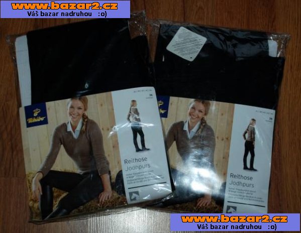 Dva kusy černé rajtky nové vel. 40 a 42 Tchibo