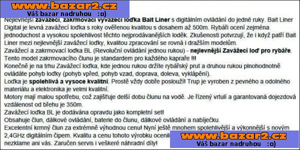RYBÁŘSKÁ ZAVÁŽECÍ LODIČKA