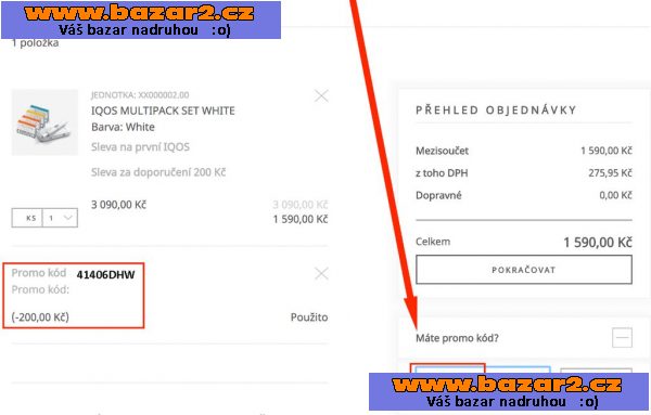 Zdarma IQOS slevový kód (voucher) na 200,- Kč!