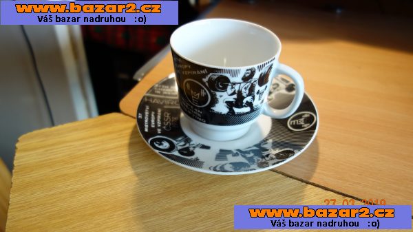 prodám  talíř a podšálek s hrníčkem z mistrovství evropy rok 1978 ve vzpírání.