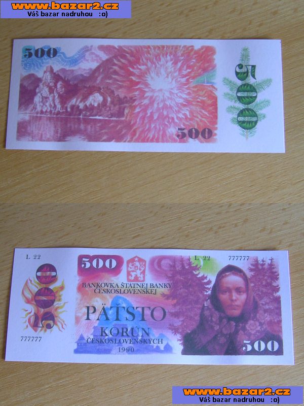 ČSSR , ČSR RU- nevydanné bankovky , návrhy oboustranná kopie