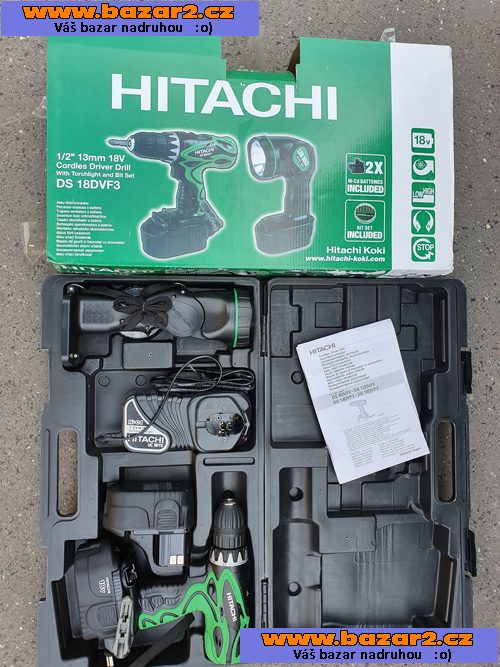 Prodám aku vrtačky Hitachi 14v za 1700za1700kcv 2000kc