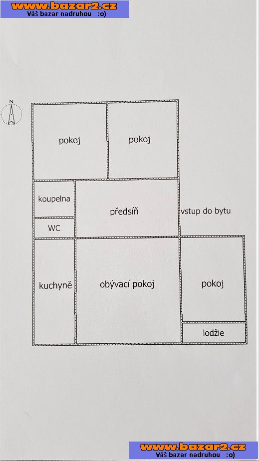 Slunný byt 4+1 s lodžií, 76m2
