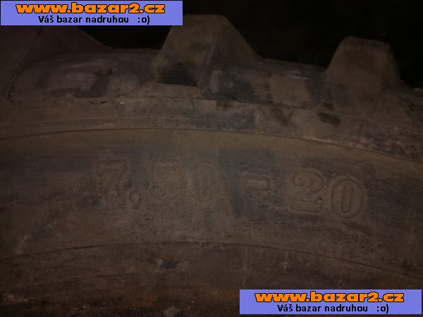 Prodám pneu 7,50-20 1ks, kolo 7,50-20 2ks