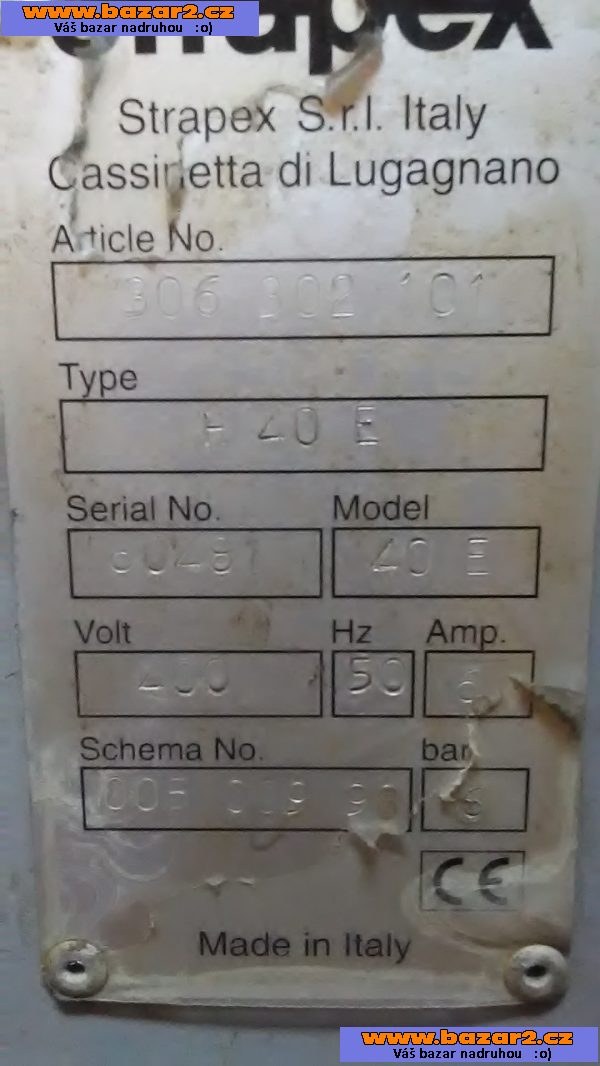Prodám páskovací paletovací stroj STRAPEX H40E.  