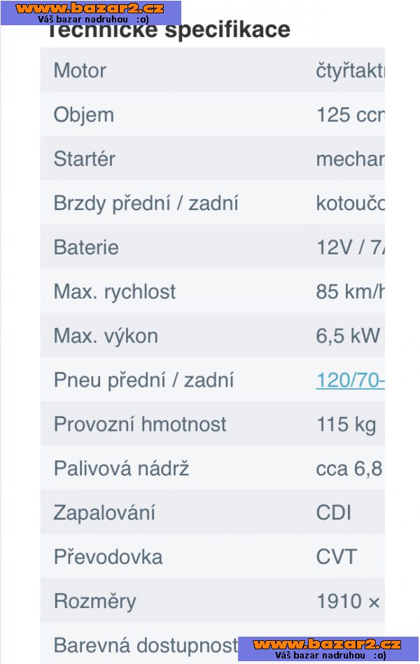 Skútr Insetto 125i