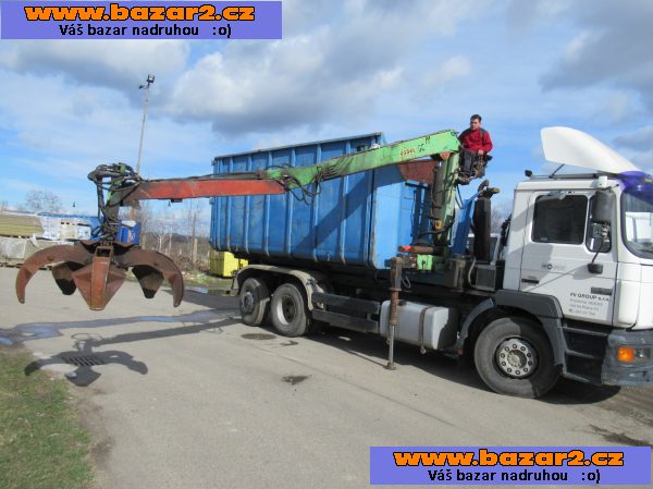 Prodám kontejner s hydraulickou rukou s drapákem