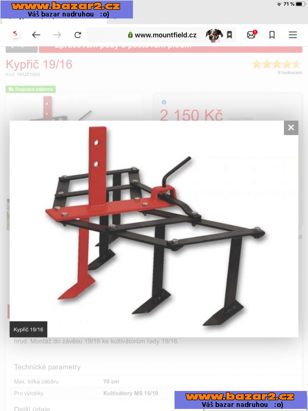 Prodám dily  k Mountfieldu
