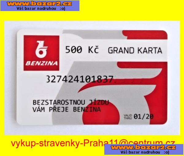 Stravenky, dárkové poukázky, benefity, vouchery aj. - až 90 % - koupím