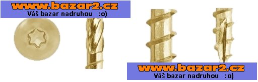 Konstrukční tesařské vruty TORX - máme více rozměrů skladem