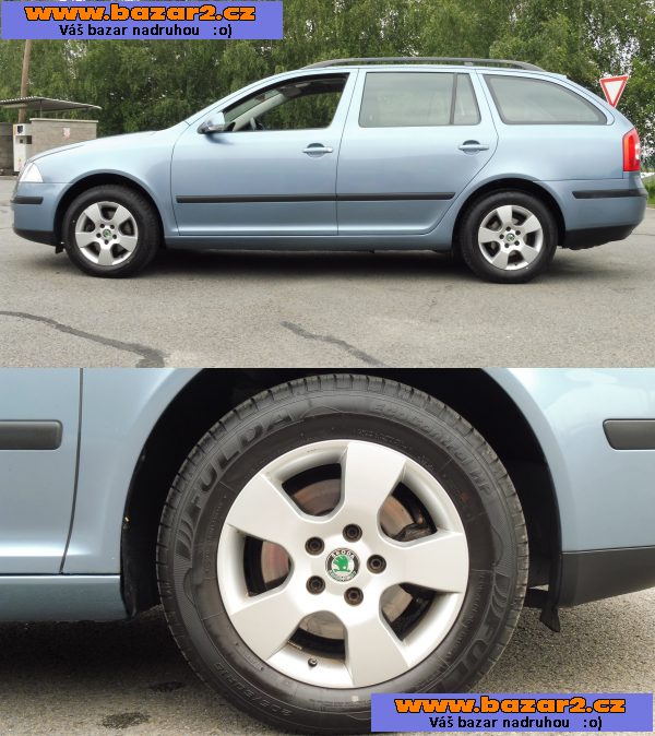 Škoda Octavia2 COMBI 2008 1.6MPI 75kW KLIMATRONIC 10BAG PDC ČERSTVĚ DOVEZENO NEB