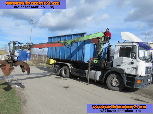 Prodám kontejner s hydraulickou rukou s drapákem