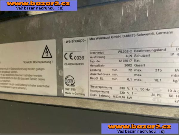 Buderus Logano GE315 kotel, Weishaupt hořák atd.-3, inzerce-cz.cz Buderus Logano GE315 kotel, Weishaupt hořák atd.
