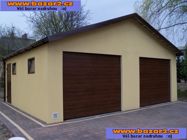 Montovaná garáž - omítka