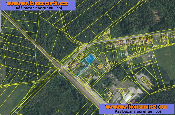 Stavební pozemek 1250/Kč m², JČ, Jílovice Na Zastávce u Trh.Svin