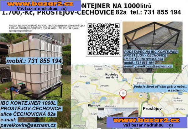 IBC KONTEJNER 1.800,-Kč PROSTĚJOV mob 731 855 194