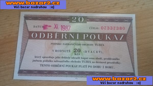 Tuzexové poukázky , bony